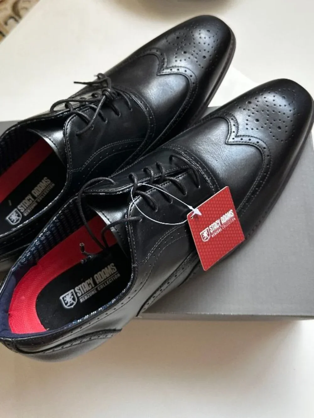 NIB Stacy Adams Oxford Black Dress Shoes Size 13